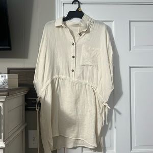 Women’s Cream Cinch Dress